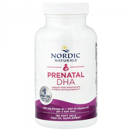 Nordic Naturals, Prenatal DHA, пренатальная ДГК, без добавок, 180 капсул Nordic Naturals, Prenatal DHA, пренатальная ДГК, без добавок, 180 капсул